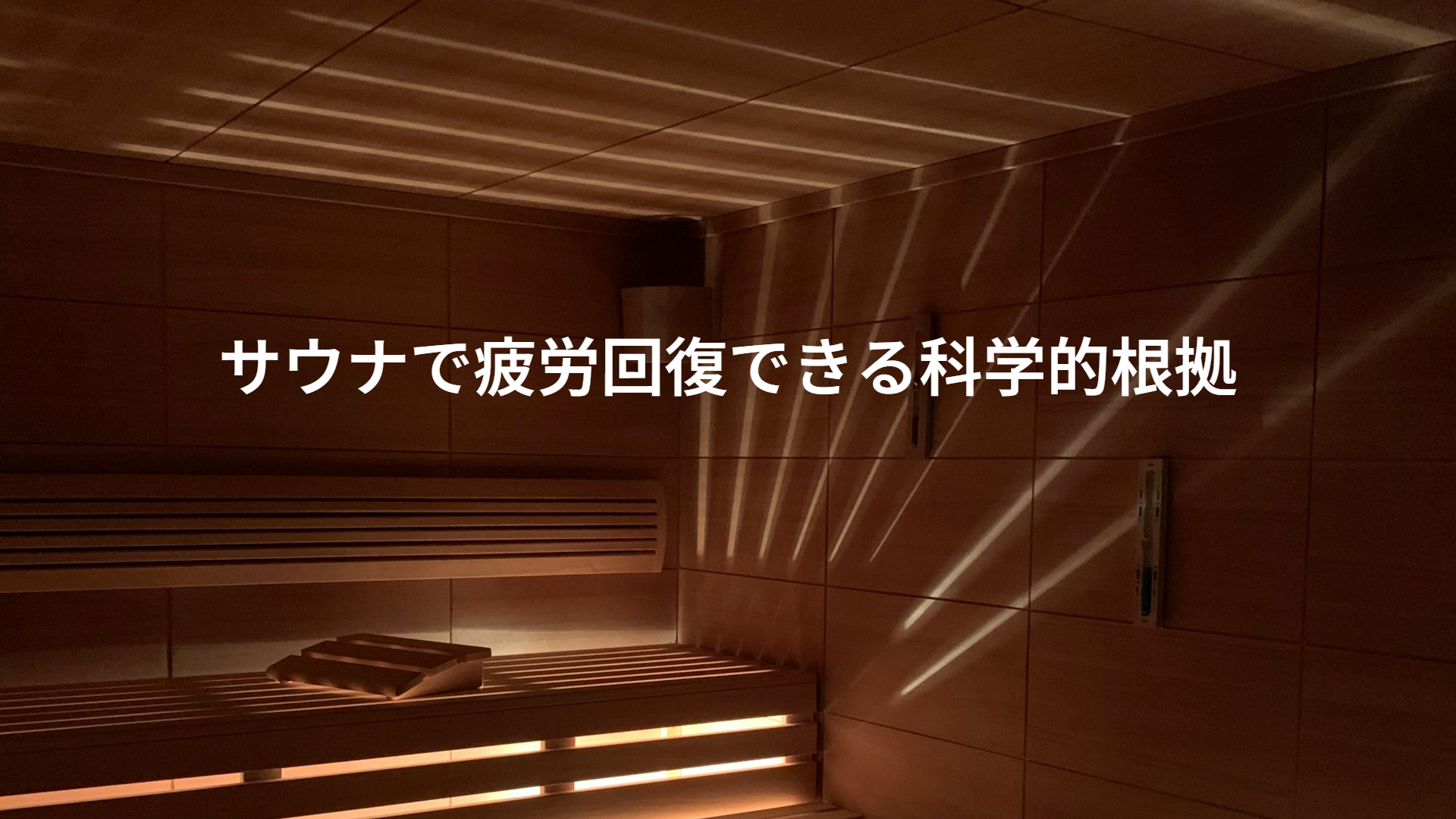 サウナで疲労回復できる科学的根拠